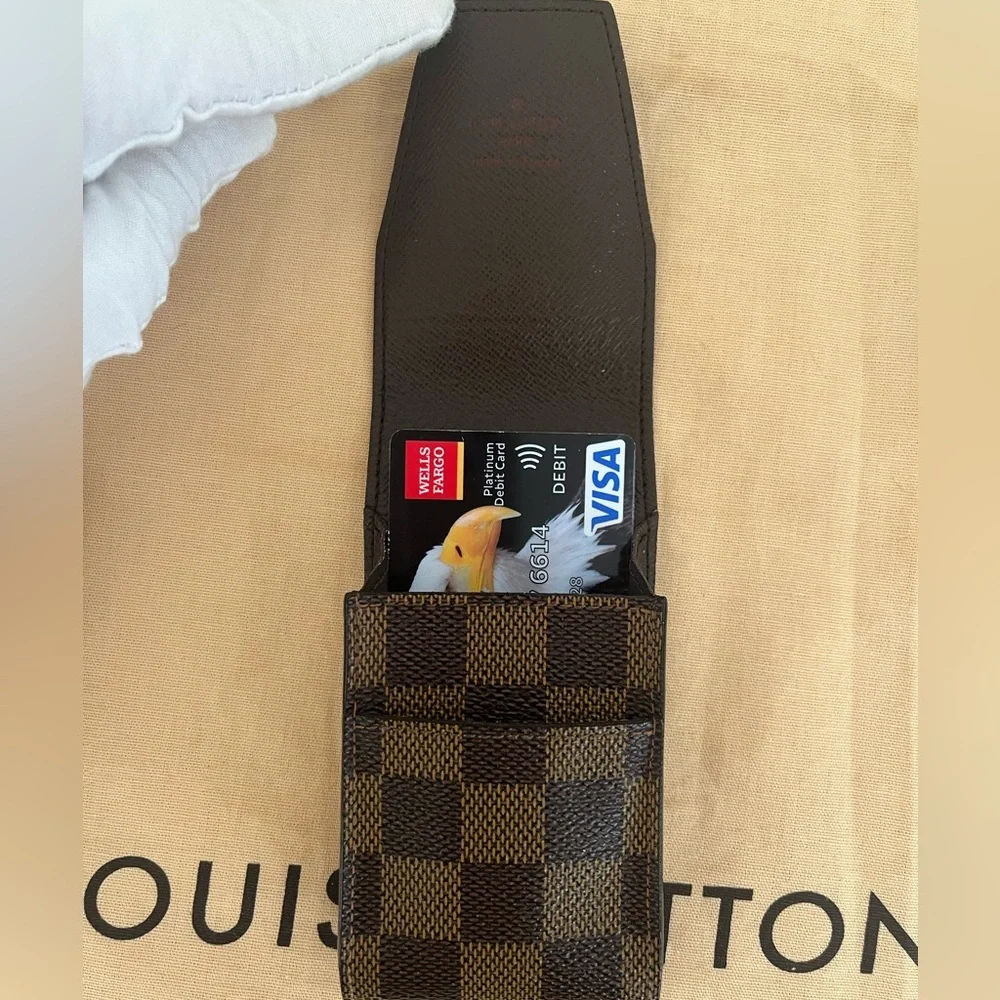 Louis Vuitton Damier Ebene Cigarette Accessory Case Unisex EUC COA Circa 2007